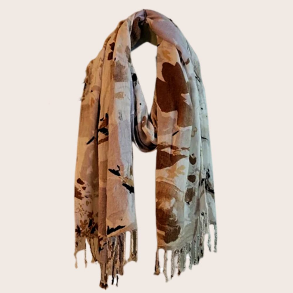 SCARF Color: White, Beige, Coffe SOFT FABRIC neutral colors, elegant